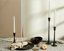 Rackhams Nile Iron Black Candle Holder Set (Set of 3) - thumbnail 2