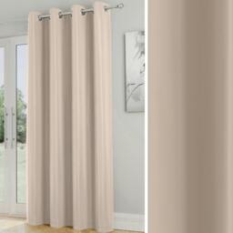 "Rackhams Nightfall Plain Supersoft Thermal Room Darkening Eyelet Single Door Curtain - Grey - 66"" (168cm) Width x 84"" (214cm) Drop" - thumbnail 2