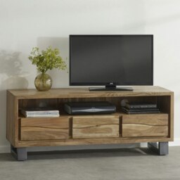 Rackhams Knott Live Edge Large Media Unit - 140 cm - 45 cm - Wood