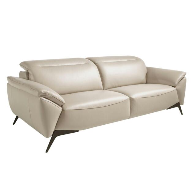 Rackhams Taupe leather sofa 6131/6132 - 3 - image 1