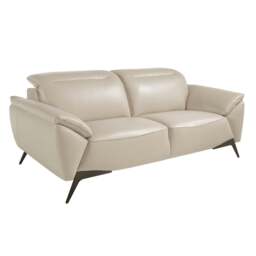 Rackhams Taupe leather sofa 6131/6132 - 3 - thumbnail 3