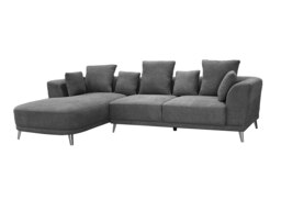 Rackhams The 3 Seater Nova Lounger Right Corner Sofa in Grey or Cream - Grey - thumbnail 3