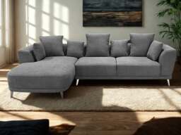 Rackhams The 3 Seater Nova Lounger Right Corner Sofa in Grey or Cream - Grey - thumbnail 1