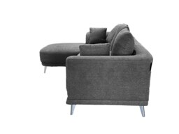 Rackhams The 3 Seater Nova Lounger Right Corner Sofa in Grey or Cream - Grey - thumbnail 4