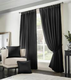 Rackhams Adi Lined Pencil Pleat Curtains - Teal - 229cm width x 183cm drop - thumbnail 2