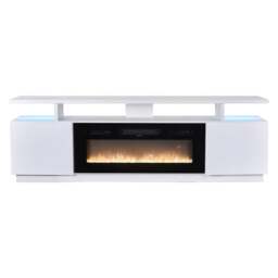 Rackhams Elegant and Functional Electric Fireplace TV Stand with Modern Features - Black - Fireplace TV Stand - thumbnail 5