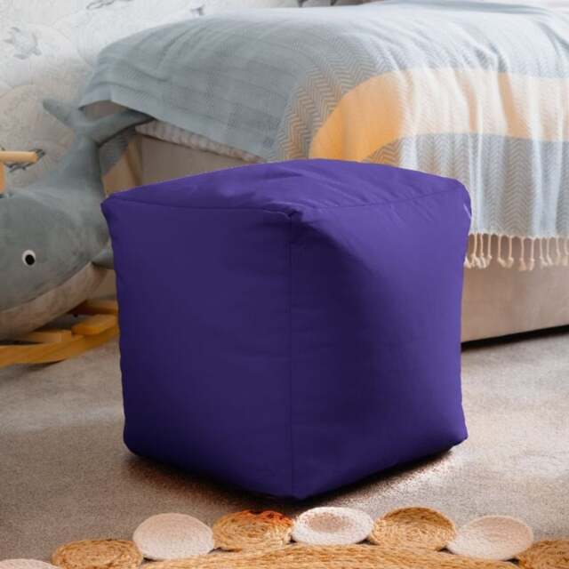 Rackhams Waterproof Cube Indoor Outdoor Bean Bag Foot Stool Pouffe - Teal - image 1