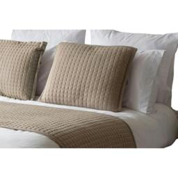 Rackhams Crompton Filled Cushion - Mocha - One Size - Mocha - 60% Cotton/40% Polyester