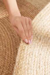 Rackhams Jutta Natural Round Jute Beige Rug - Ø 240 cm - thumbnail 4