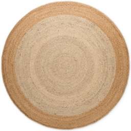 Rackhams Jutta Natural Round Jute Beige Rug - Ø 240 cm - thumbnail 1