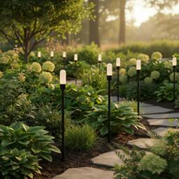 Rackhams 1 Watt LED 600mm Tall Black Garden Spike Light IP65 - thumbnail 1