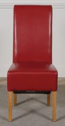 Rackhams Kuba Large Oak Dining Table with 8 Montana Burgundy Leather Chairs - 1 - Burgundy - 8 chairs - thumbnail 6