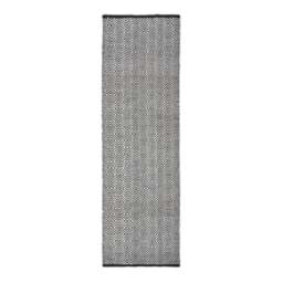 Rackhams Trance Black and White Diamond Pattern Recycled Fibre Rug - 150 cm Round - thumbnail 3