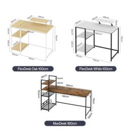 Rackhams Computer Desk L Shaped Corner Office Table Home Storage Shelves Drawers - MaxDesk 160cm - thumbnail 4