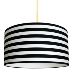"Rackhams Circus Stripe Monochrome Handmade Lampshade - 70cm Diameter x 20cm Height / (27"" x 8"")"