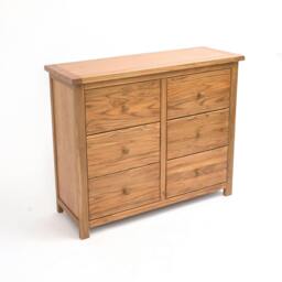 Rackhams Trivento 6 Drawer Chest of Drawers Wood Knob - Natural - thumbnail 3