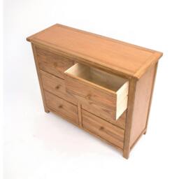 Rackhams Trivento 6 Drawer Chest of Drawers Wood Knob - Natural - thumbnail 4