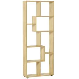 Rackhams Bookshelf, Tall Bookcase, Modern Room Divider, 8 Cube Storage Unit, Freestanding Storage Shelf for Living Room, Bedroom, Home Office, Natural - thumbnail 1