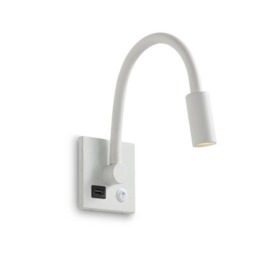 Rackhams 3 Watt White Recessed Reading Lamp With USB Port - thumbnail 2