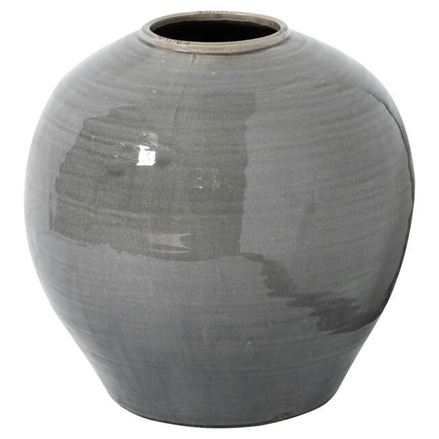 Rackhams Garda Regola Glazed Vase - Grey - 38cm x 37cm x 37cm - Grey - 100% Mixed - image 1