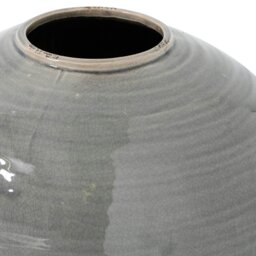 Rackhams Garda Regola Glazed Vase - Grey - 38cm x 37cm x 37cm - Grey - 100% Mixed - thumbnail 3