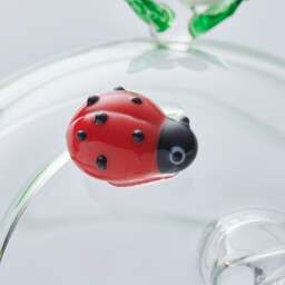 Rackhams 10cm Glass Globe – Wildlife Collection – Ladybird (Handcrafted Glass Ornament) - thumbnail 5