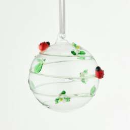 Rackhams 10cm Glass Globe – Wildlife Collection – Ladybird (Handcrafted Glass Ornament) - thumbnail 2