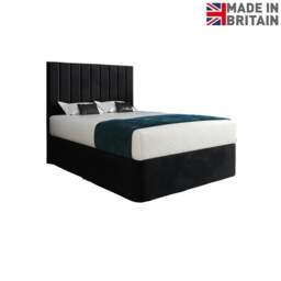 Rackhams Marcelo Upholstered Soft Velvet Bed Frame - Black - Black - Single - thumbnail 6