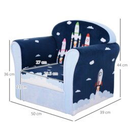 Rackhams Children Chair Armchair Single Sofa Seat Kids Furniture 18M+ 45kg - thumbnail 3