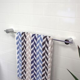 Rackhams Vitality 500mm Chrome Stainless Steel Wall Mounted Towel Rail - thumbnail 2