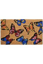 Rackhams Coir Embossed Butterfly Mats 45x75 cm