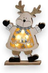 Rackhams 27cm Wooden LED Santa Indoor Christmas Table Decoration for Home Displays and Seasonal Centrepieces - thumbnail 4