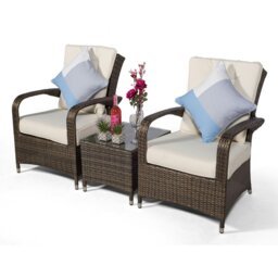Rackhams Arizona 2 Seat Garden Lounge Chair Set - 1 - Grey - thumbnail 4