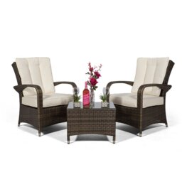 Rackhams Arizona 2 Seat Garden Lounge Chair Set - 1 - Grey - thumbnail 5