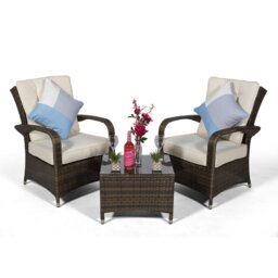 Rackhams Arizona 2 Seat Garden Lounge Chair Set - 1 - Grey - thumbnail 2