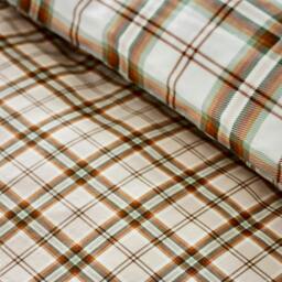 Rackhams Kelso Check Burnt Orange Duvet Cover Set - Single - thumbnail 3
