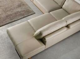 Rackhams Corner sofa in sand leather 6203/6204 - Left - thumbnail 6