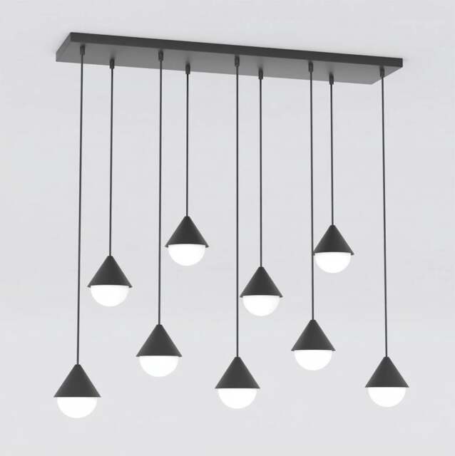 Rackhams GIRO Pendant Lamp 9 x G9 Black - image 1