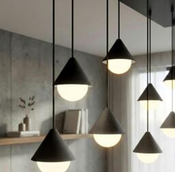 Rackhams GIRO Pendant Lamp 9 x G9 Black - thumbnail 4