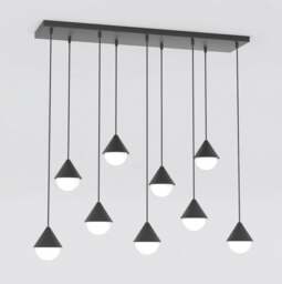 Rackhams GIRO Pendant Lamp 9 x G9 Black - thumbnail 1