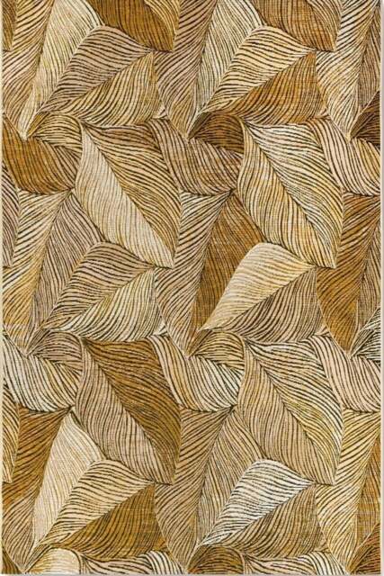 Rackhams Indoor & Outdoor Rug Eugene Gold Black - 120X180 cm - image 1