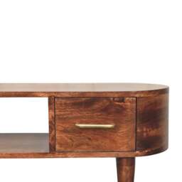 Rackhams Solid Wood Two-Drawer Open-Slot Media Unit - thumbnail 5