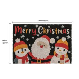 Rackhams Festive Latex Backed Coir Entrance Doormat, 60x90cm, Merry Christmas - thumbnail 5