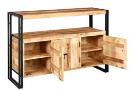Rackhams Herica Industrial Mintis Sideboard with 3 Doors - Wood - 1 - thumbnail 4