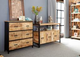 Rackhams Herica Industrial Mintis Sideboard with 3 Doors - Wood - 1 - thumbnail 5
