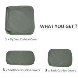 Rackhams Cushion Cover Replacement Garden Rattan Patio Furniture Seat Cover - thumbnail 4