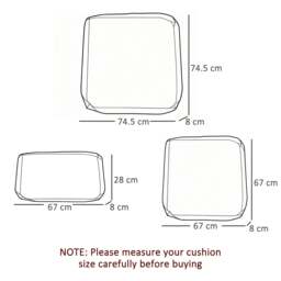 Rackhams Cushion Cover Replacement Garden Rattan Patio Furniture Seat Cover - thumbnail 3