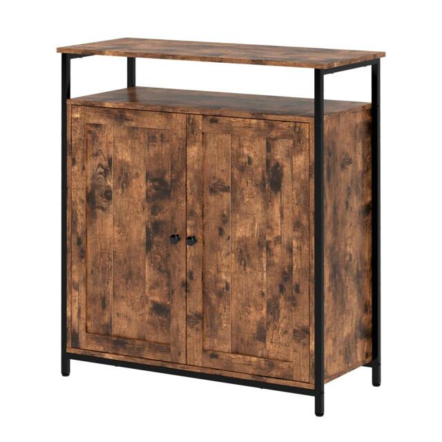 Rackhams Storage Cabinet Walnut 2 Doors Sideboard Adjustable Industrial Style - image 1