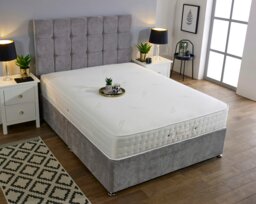 Rackhams Small Single Pocket Sprung Mattress - 9 Inch Deep, Medium Firmness - White - 1 - 4ft Small Double Mattress (120cm x 190cm) - thumbnail 1