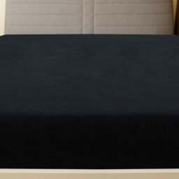 Rackhams Jersey Fitted Sheet Black 100x200 cm Cotton - thumbnail 3
